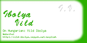ibolya vild business card